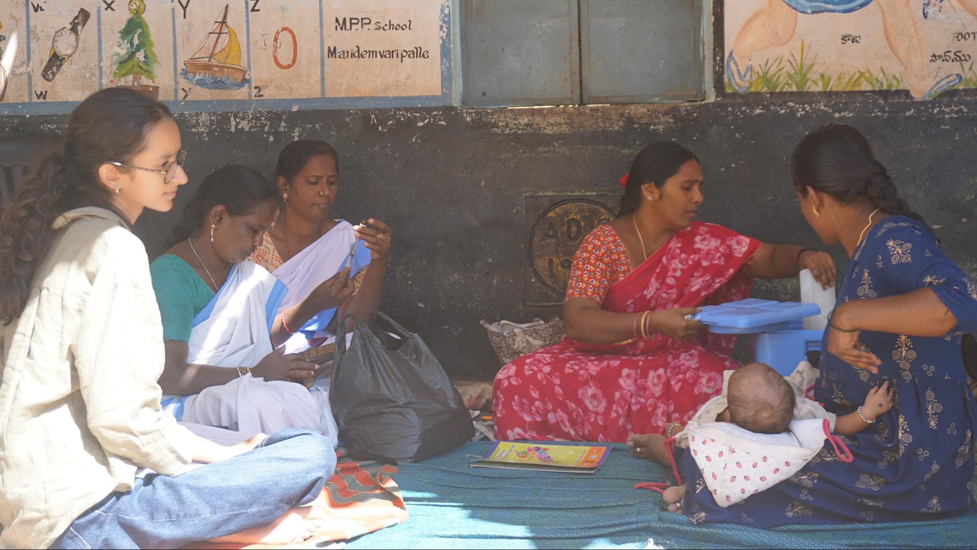 Saturday immunisation at the Anganwadi school