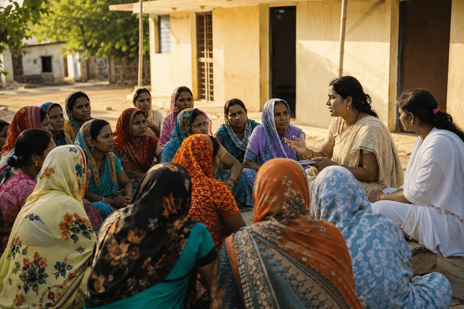 Community health meeting in rural Andhra Pradesh